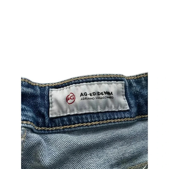 AG Adriano Goldschmied Farrah skinny ankle high rise Raw Hem Jeans Size 32R - Picture 4 of 9